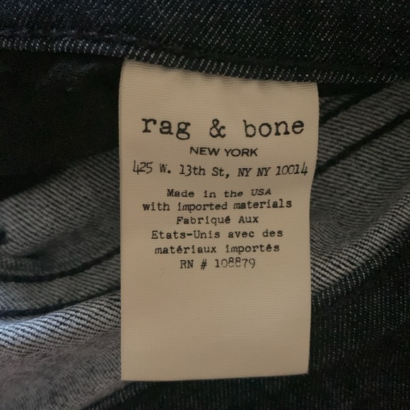 Rag & Bone Skinny Jeans Dark Wash Sz 27 - Picture 6 of 7